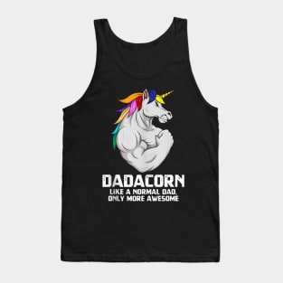 Dadacorn Muscle Dad Unicorn Fathers Day Tank Top